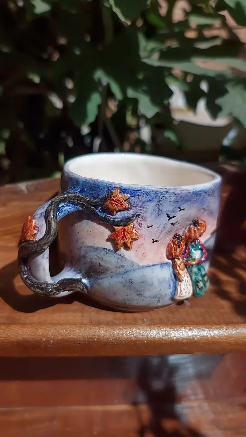 ماگ برجسته و نقاشی هالووین — تصویر 3