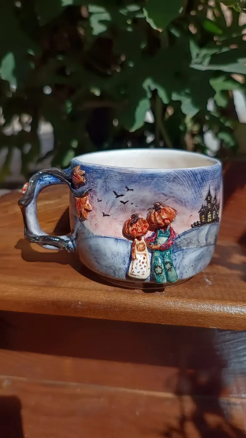 ماگ برجسته و نقاشی هالووین — تصویر 4