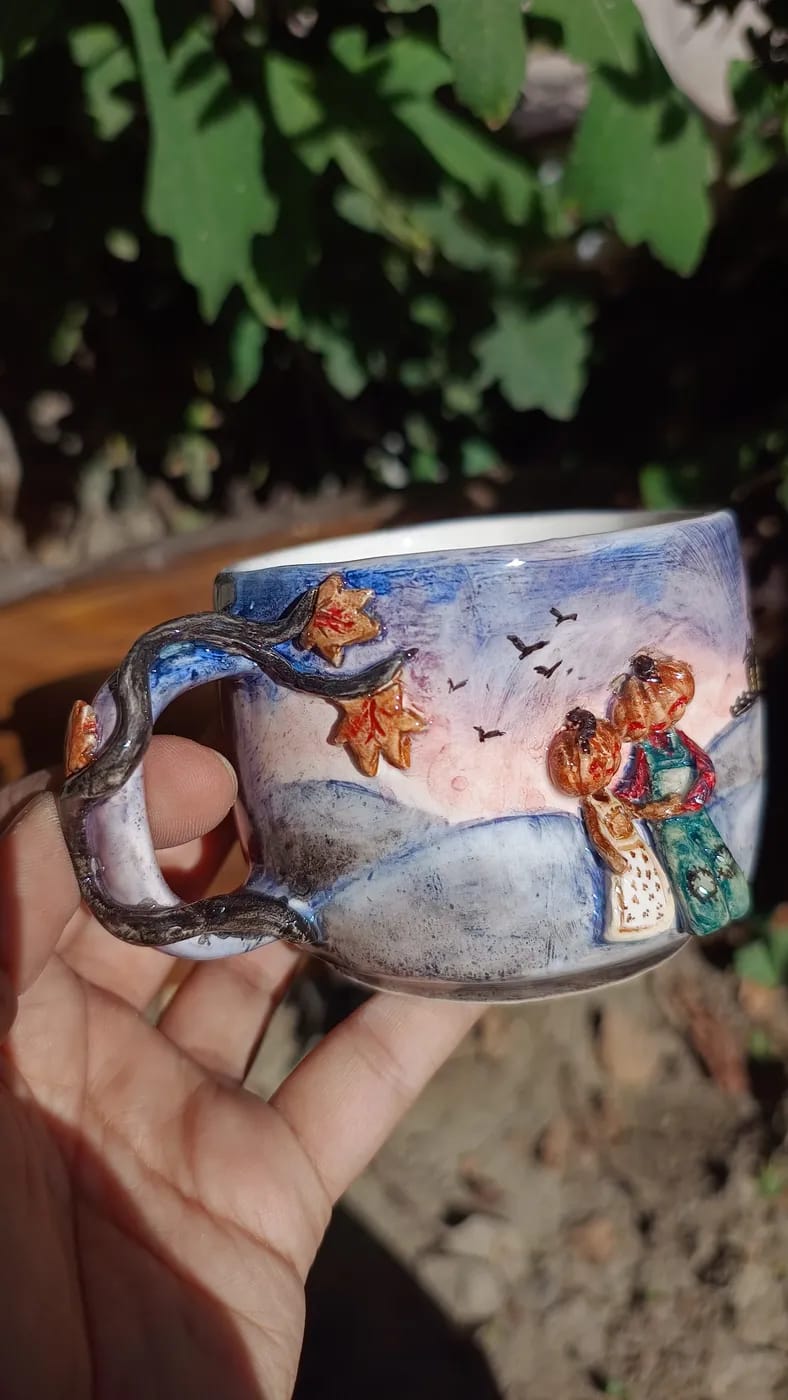 ماگ برجسته و نقاشی هالووین — تصویر 5